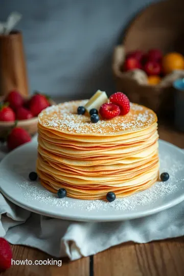 Heavenly Layered Crepe Cake presentation