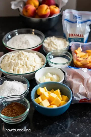 Heavenly Peach Crumb Top Pie: A Slice of Summer Bliss ingredients