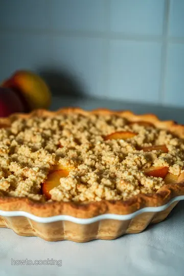 Heavenly Peach Crumb Top Pie: A Slice of Summer Bliss presentation