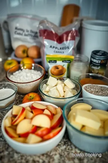 Irresistible Classic Apple Pie with Drizzled Caramel Sauce ingredients