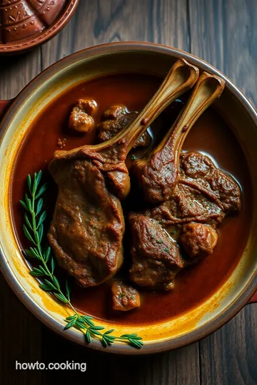 Luxe Moroccan Lamb Chops: A Tajine Delight presentation
