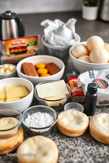 Perfectly Cooked Jimmy Dean Breakfast Sandwiches ingredients