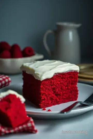 Red Velvet Cake with Cream Cheese Frosting: A Classic Delight presentation
