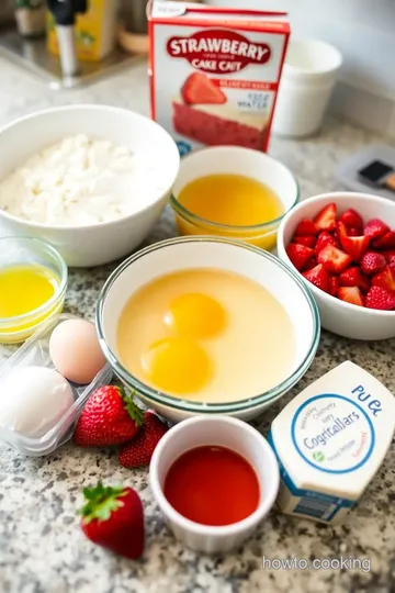 Strawberry Earthquake Cake ingredients