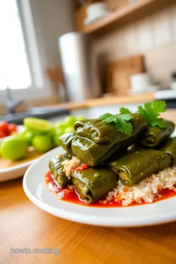 Byzantine Stuffed Grape Leaves (Dolma) steps