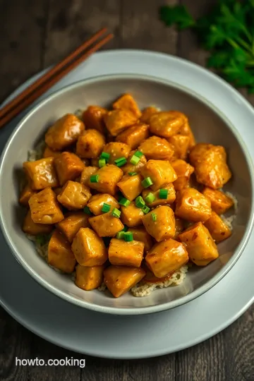 Sweet and Savory Honey Sesame Chicken presentation