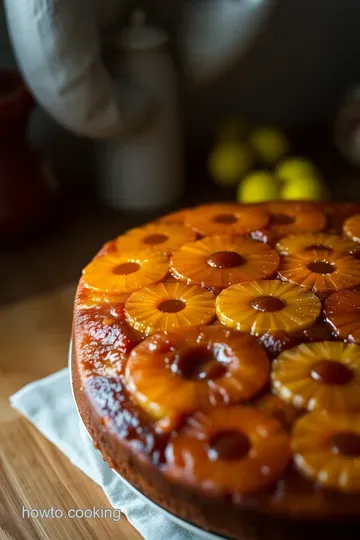 Tropical Delight: Upside Down Pineapple Cake presentation