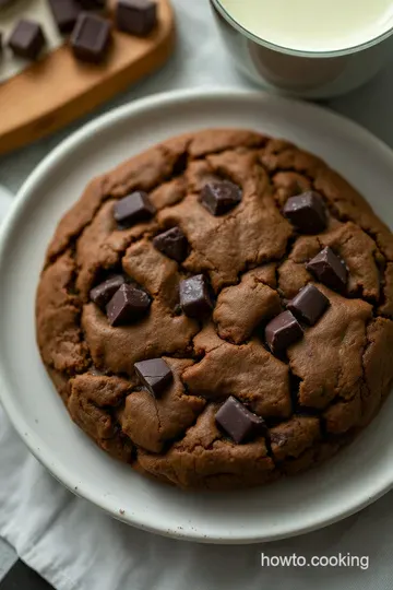 Ultimate Double Chocolate Chunk Cookies presentation