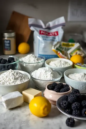 Zesty Lemon Blackberry Muffins: A Burst of Summer in Every Bite ingredients