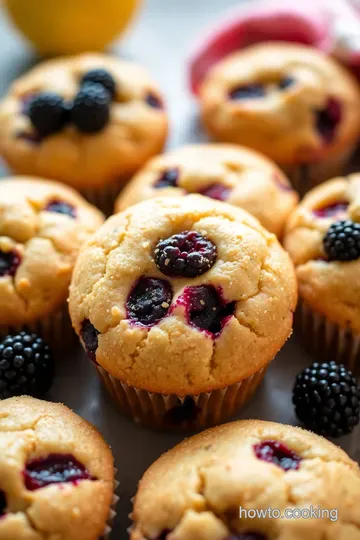 Zesty Lemon Blackberry Muffins: A Burst of Summer in Every Bite presentation