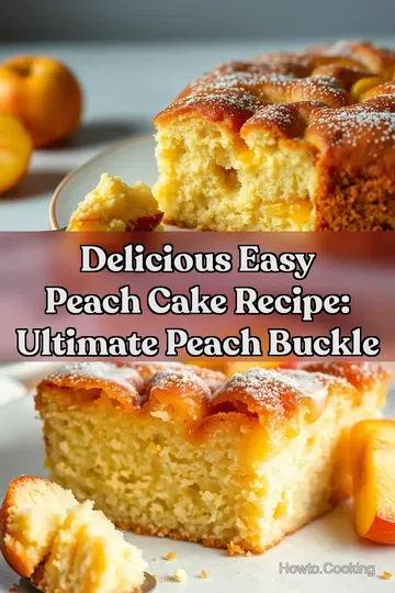 Delicious Easy Peach Cake Recipe: Ultimate Peach Buckle : PIN FOR LATER Delicious Easy Peach Cake Recipe: Ultimate Peach Buckle
