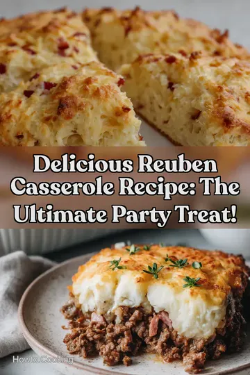 Delicious Reuben Casserole Recipe: The Ultimate Party Treat! : PIN FOR LATER Delicious Reuben Casserole Recipe: The Ultimate Party Treat!