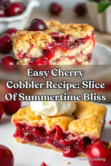 Easy Cherry Cobbler Recipe: Slice of Summertime Bliss : PIN FOR LATER Easy Cherry Cobbler Recipe: Slice of Summertime Bliss