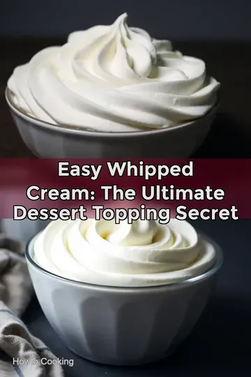 Easy Whipped Cream: The Ultimate Dessert Topping Secret : PIN FOR LATER Easy Whipped Cream: The Ultimate Dessert Topping Secret