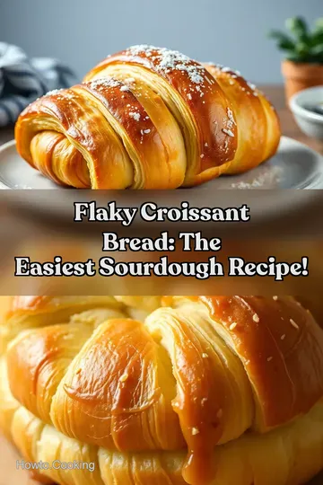 Flaky Croissant Bread: The Easiest Sourdough Recipe! : PIN FOR LATER Flaky Croissant Bread: The Easiest Sourdough Recipe!