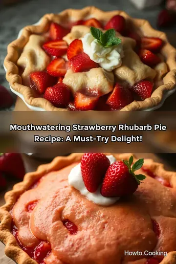Mouthwatering Strawberry Rhubarb Pie Recipe: A Must-Try Delight! : PIN FOR LATER Mouthwatering Strawberry Rhubarb Pie Recipe: A Must-Try Delight!