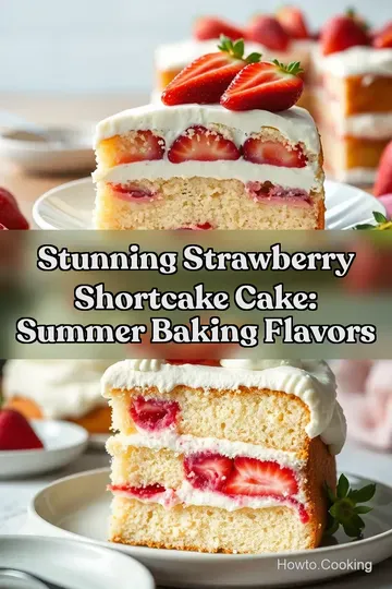 Stunning Strawberry Shortcake Cake: Summer Baking Flavors : PIN FOR LATER Stunning Strawberry Shortcake Cake: Summer Baking Flavors