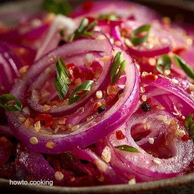 Scarlet Crunch Quick Pickled Red Onions Ready in 30 Minutes Recipe Card