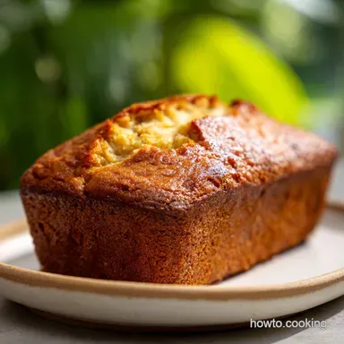 Air Fryer Banana Bread Recipe for 8 Servings Recipe Card