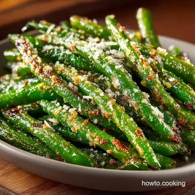 Crispy Air Fryer Parmesan Green Beans Ready in 15 Recipe Card