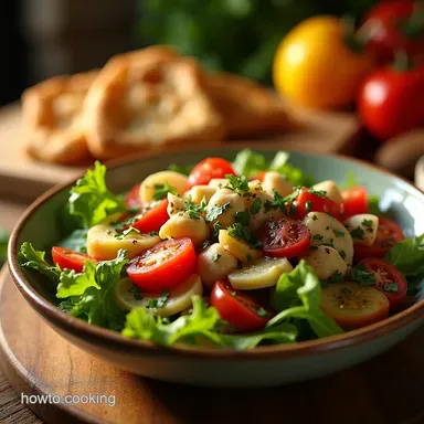 Authentic Lebanese Fattoush Salad Recipe with Sumac Dressing Recipe Card