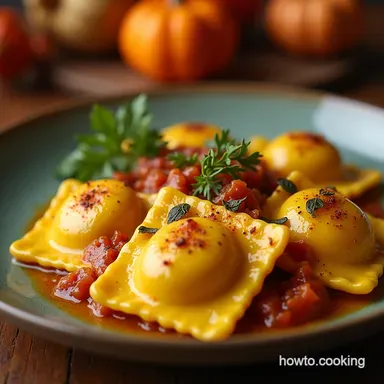 I made the most beautiful Ravioli Autumn Butternut Squash Recipe Recipe Card