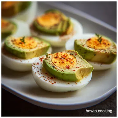 Avocado and Hard Boiled Egg Snack - Creamy & Velvety Recipe Card