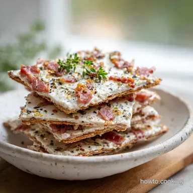 Crack Crackers with Ranch and Bacon for 32 Servings Recipe Card