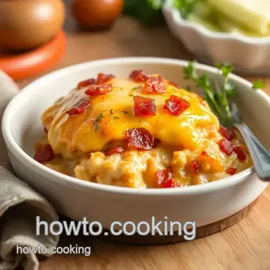 Ultimate Cheesy Bake Chicken Casserole with Cheese & Bacon Delight Recipe Card