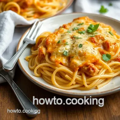 Easy Bake Monterey Chicken Spaghetti Casserole: A Cheesy Family Favorite Recipe Card