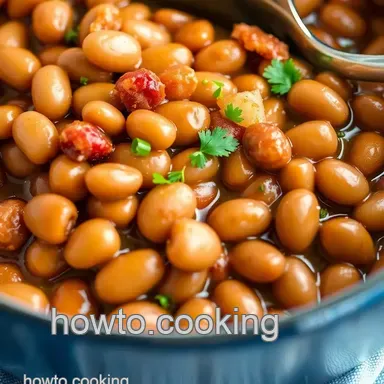 Easy & Hearty Bake Navy Beans in Sweet Molasses Goodness: My Family's Comfort Food Favorite Recipe Card