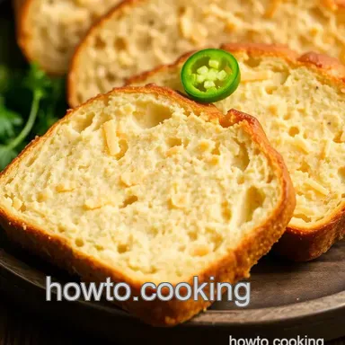 Bake Vegan Jalapeño Cheddar Bread Quickly Recipe Card