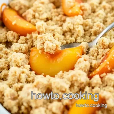 Baked Peach Crumble Delight Recipe Card
