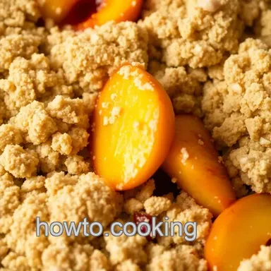 Baked Peach Crumble Recipe: Irresistible Treat Recipe Card