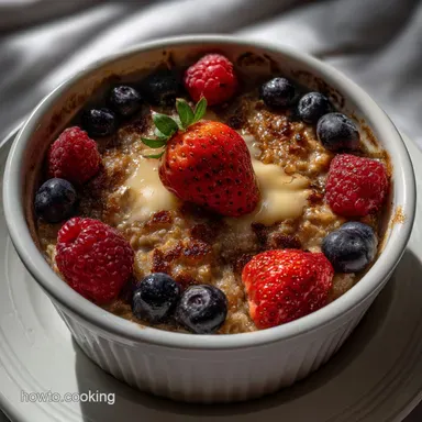 Baked Steel Cut Oatmeal: Custard-Like Breakfast Recipe Card
