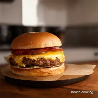 Bangin Breakfast Burger My Secret Hangover Cure Recipe Card