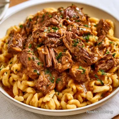 Beef Stroganoff with Spaetzle Recipe Card