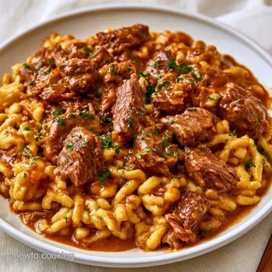 Beef Stroganoff with Spaetzle
