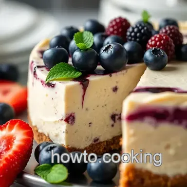 Berry Good: Luscious Blueberry Cheesecake Recipe | Easy Baking Recipe Card