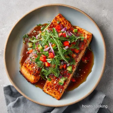 Salmon Marinade for 4 Servings: Flaky Interior