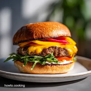 Blackstone Recipe with Smash Burgers for 4 Servings Recipe Card