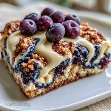 Blueberry Cheesecake Baked Oats for 2 Recipe Card
