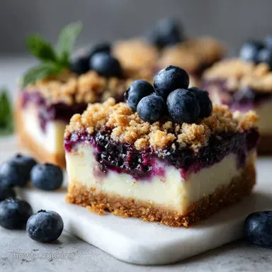 Blueberry Cheesecake Bars with Crumble Topping