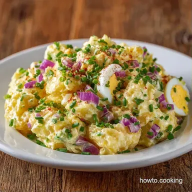 Boiled Egg Potato Salad for 8 Servings Recipe Card