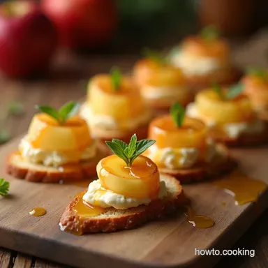 Easy Brie Apple and Honey Crostini Recipe 25 Mins Recipe Card