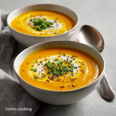 Fall Soups: Creamy Butternut Squash Apple Soup Recipe Recipe Card