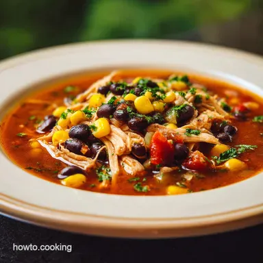 Can Chicken Taco Soup with Corn and Black Beans in 20 Minutes