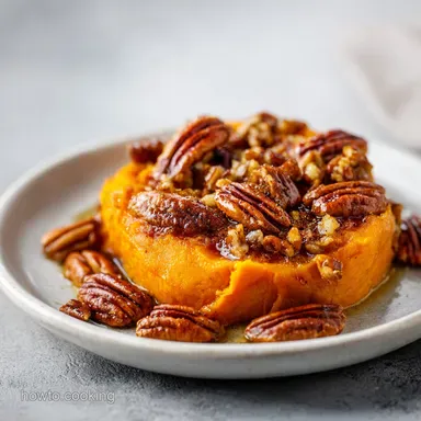 Candied Yams With Toasted Pecans for 10 Servings Roasted Caramelized Recipe Card