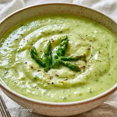 Asparagus Potato Leek Soup Meal Prep Recipe Card