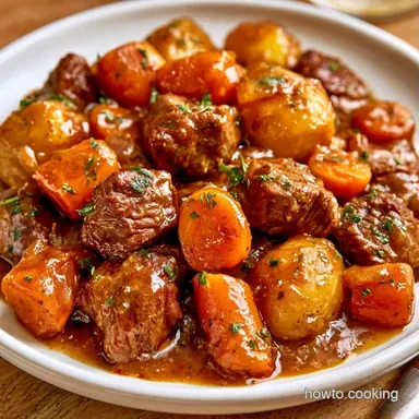 Canning Beef Stew for Meal Prep Recipe Card